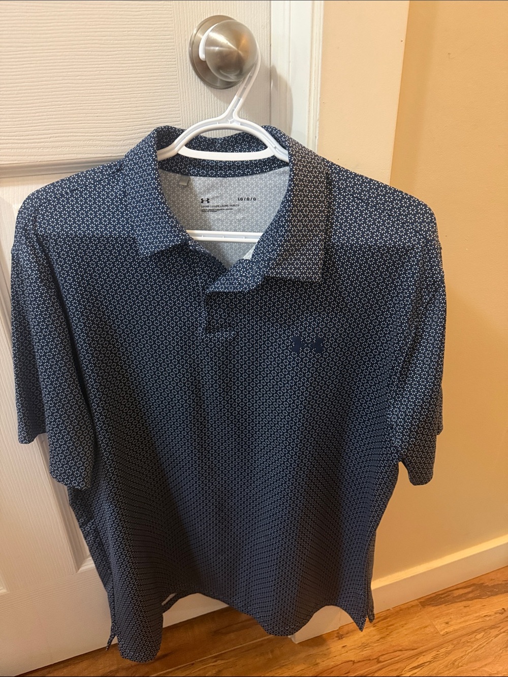 Under Armour Men’s Navy Micro-Geometric Polo